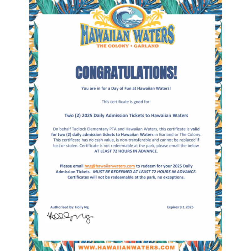 Hawaiian Waters | Admission Tickets