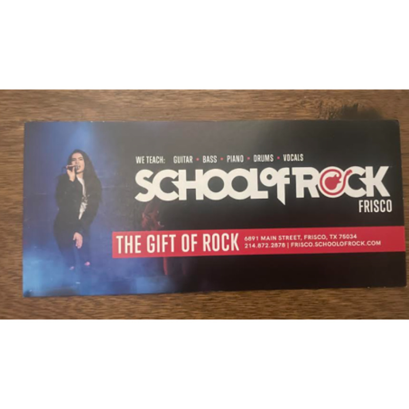 School of Rock, Frisco | Gift Certificate