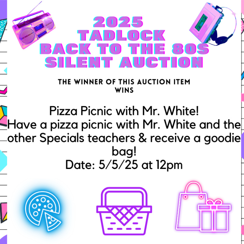 Pizza Picnic with Mr. White & Specials Teachers!